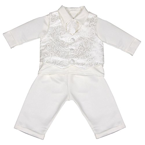 Vivaki Baby Jungen (0-24 Monate) Taufbekleidung weiß weiß 0-3 Monate von Vivaki