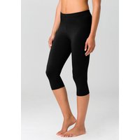 Große Größen: Doppelpack Capri-Leggings, weiß+schwarz, Gr.40/42-56/58 von Vivance Active