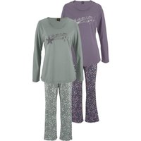 Große Größen: Pyjama, pink-mint, Gr.40/42-56/58 von Vivance Dreams