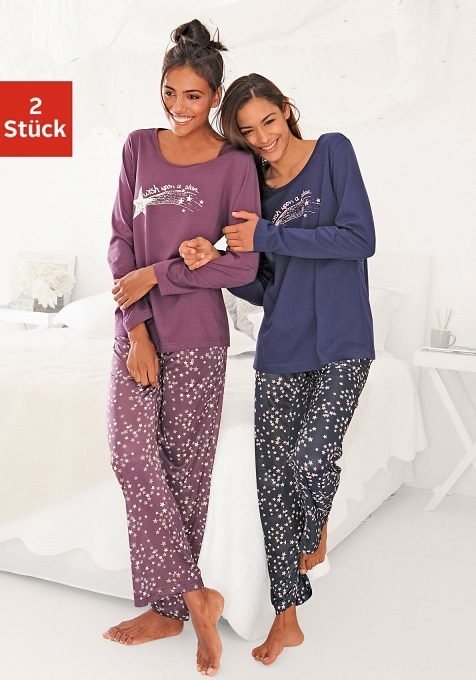 Vivance Dreams Pyjama (4 tlg., 2 Stück) mit Sternenprint von Vivance Dreams