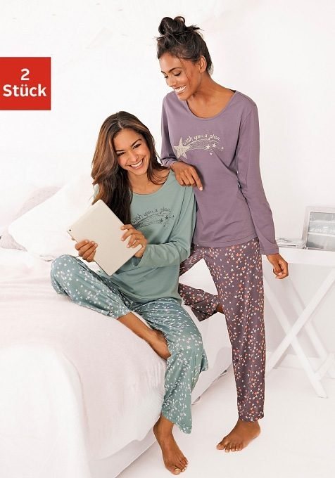 Vivance Dreams Pyjama (4 tlg., 2 Stück) mit Sternenprint von Vivance Dreams