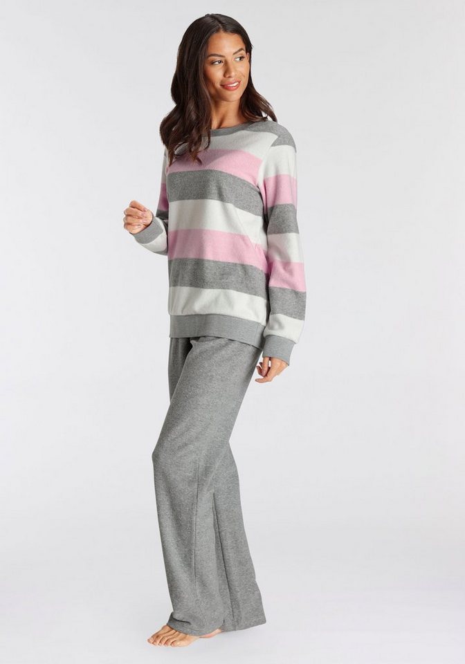 Vivance Dreams Pyjama (2 tlg) aus weichem Frottée und mit Colorblock Streifen von Vivance Dreams