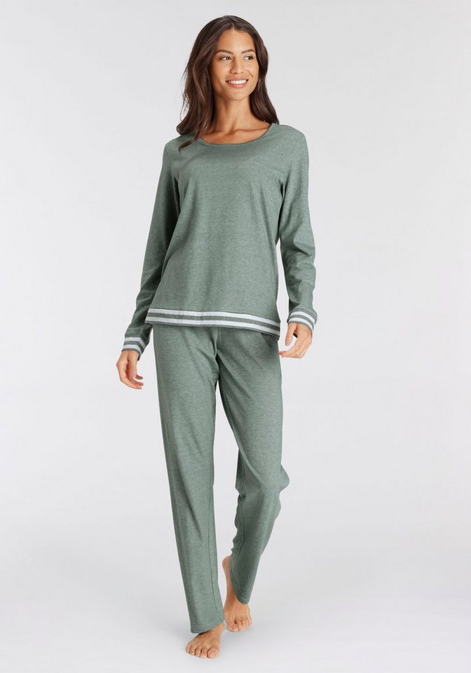 Vivance Dreams Pyjama (2 tlg) mit gestreiften Bündchen von Vivance Dreams