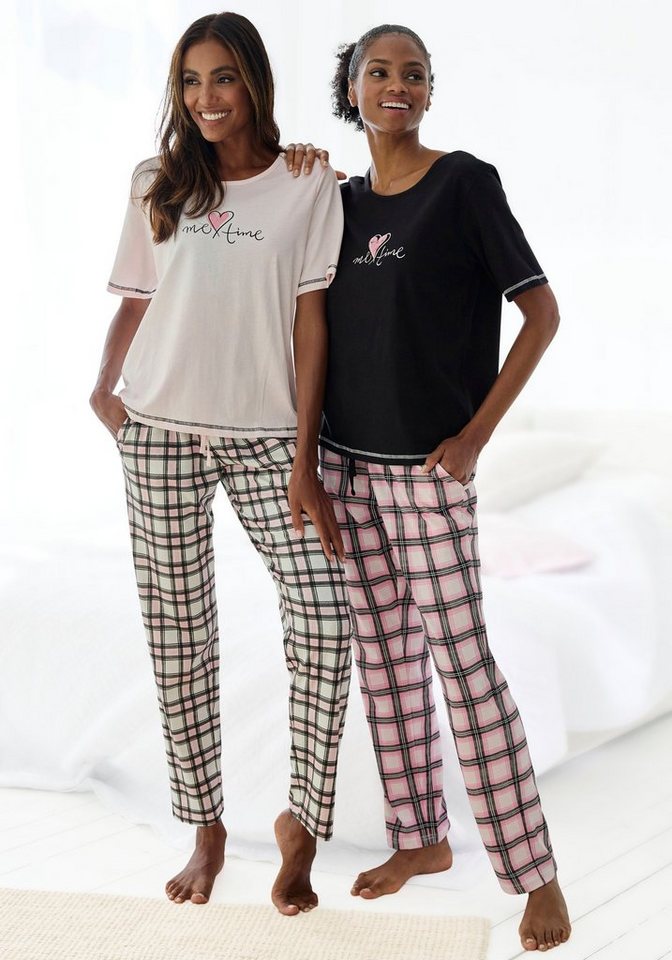 Vivance Dreams Pyjama (Packung, 4 tlg) im Doppelpack mit Karomuster von Vivance Dreams