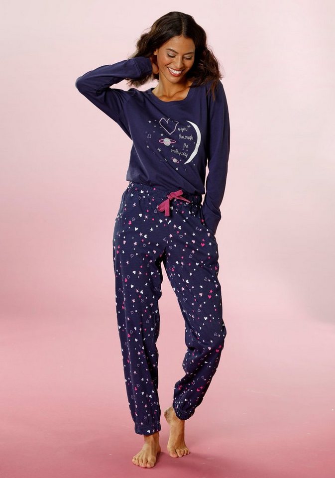 Vivance Dreams Pyjama (2 tlg) mit glitzerndem Print von Vivance Dreams