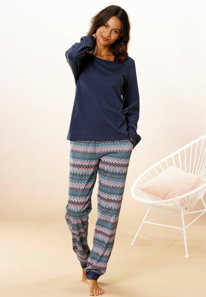 Vivance Dreams Pyjama (2 tlg) mit buntem Zick-Zack-Muster von Vivance Dreams