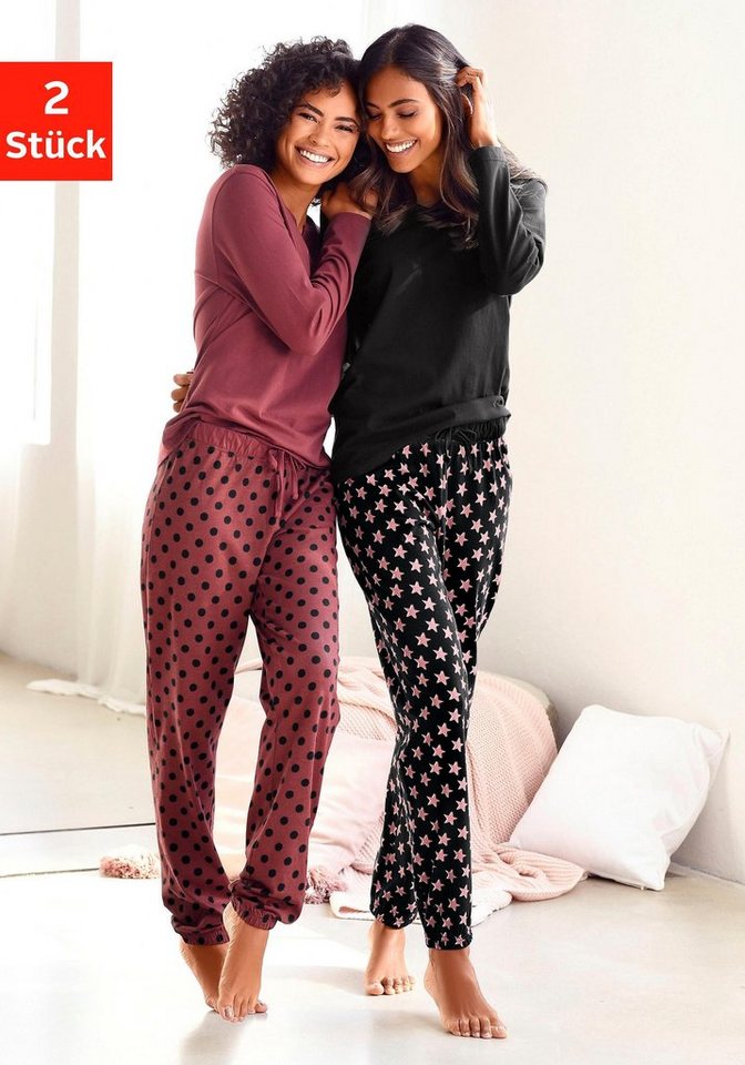 Vivance Dreams Pyjama (4 tlg., 2 Stück) mit Sternenmuster von Vivance Dreams