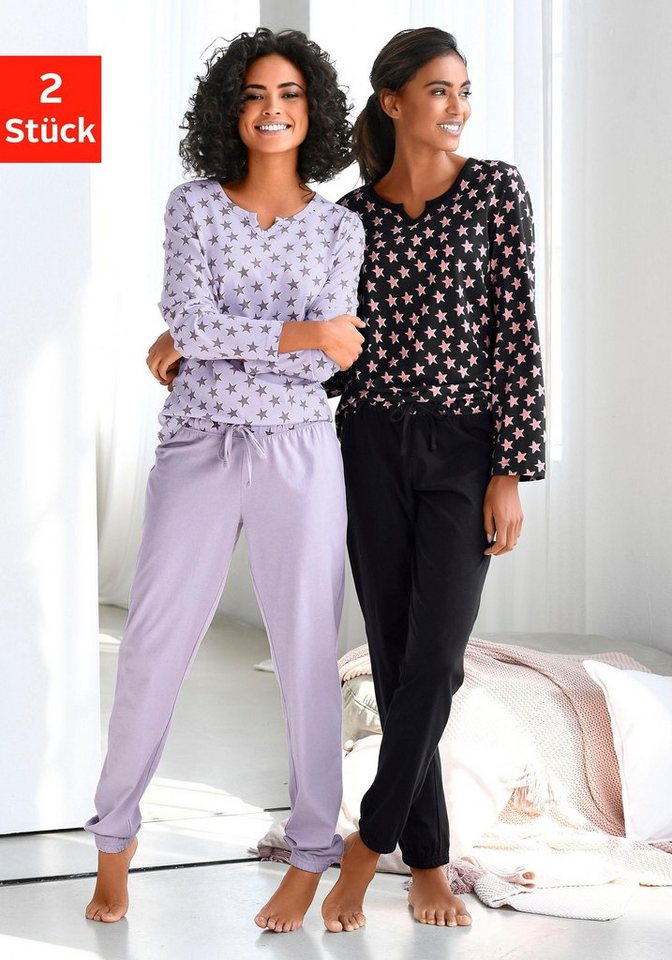 Vivance Dreams Pyjama (4 tlg., 2 Stück) mit Sternenmuster von Vivance Dreams