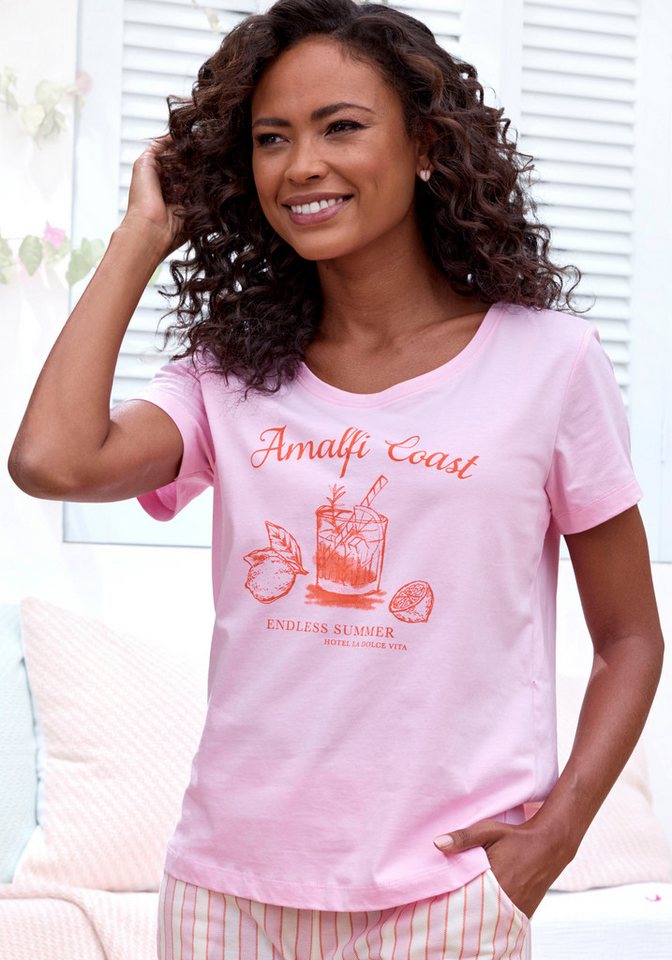 Vivance Dreams Pyjamaoberteil mit schönem Frontprint von Vivance Dreams