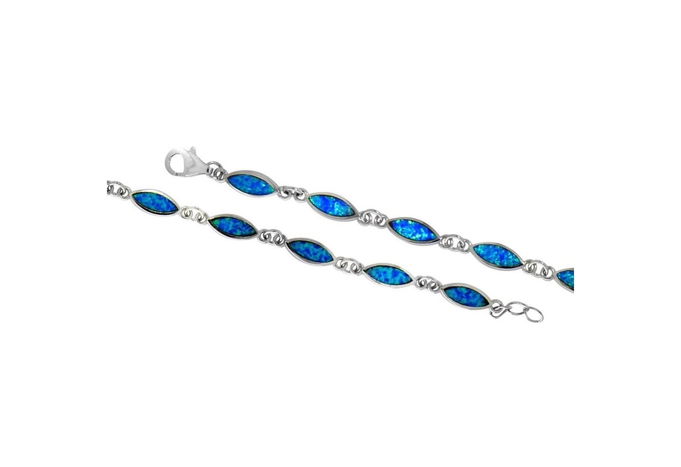 Vivance Armband 925/- Sterling Silber Opal blau von Vivance