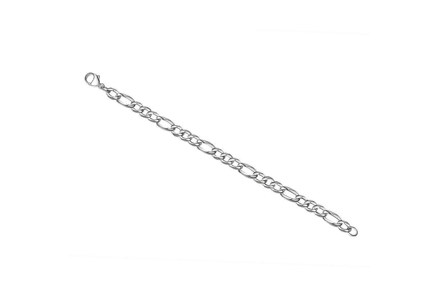 Vivance Armband 925/- Sterling Silber weiß Armband Figarokette 23 cm von Vivance