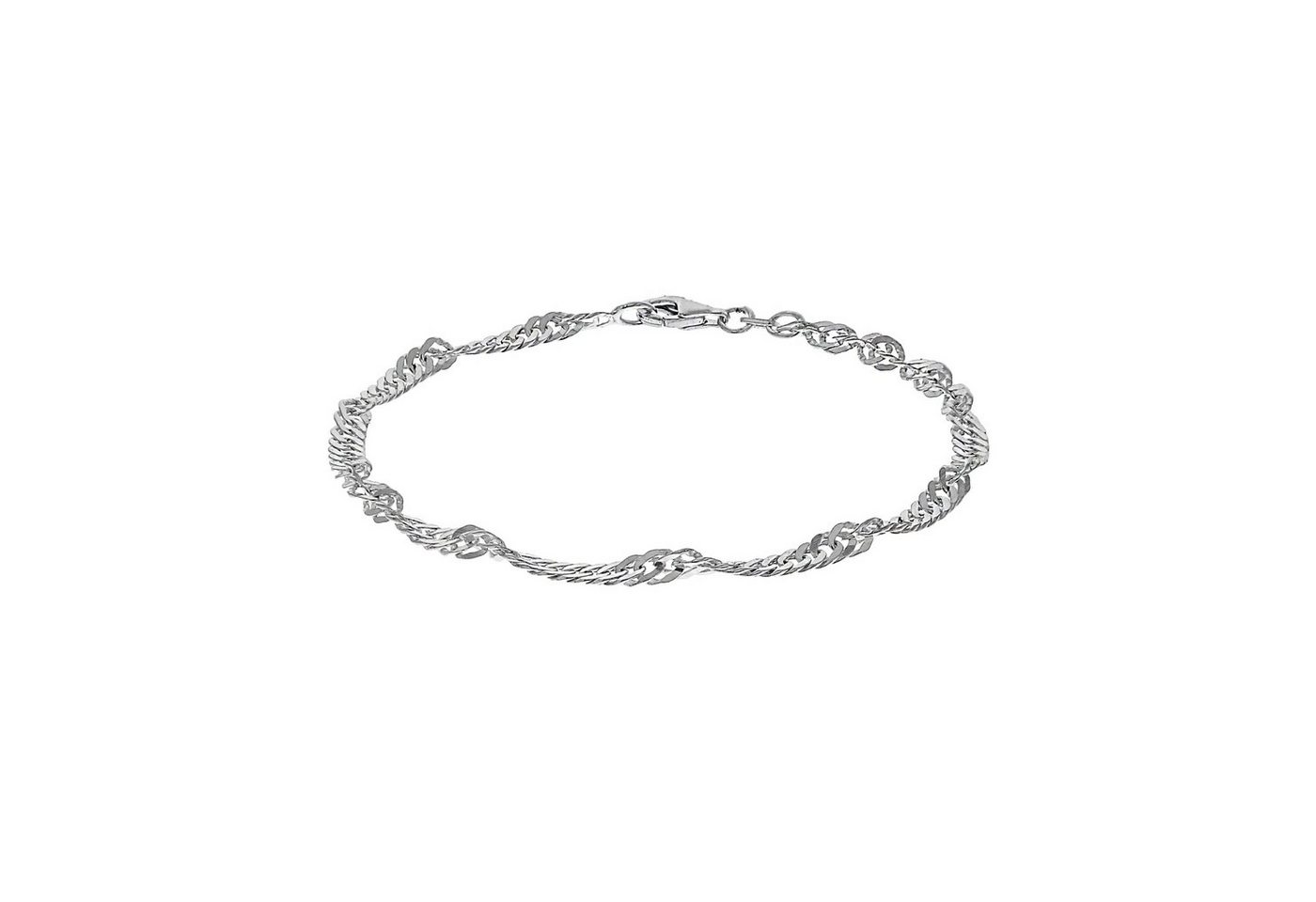 Vivance Armband 925/- Sterling Silber weiss Singapurkette 21 cm von Vivance