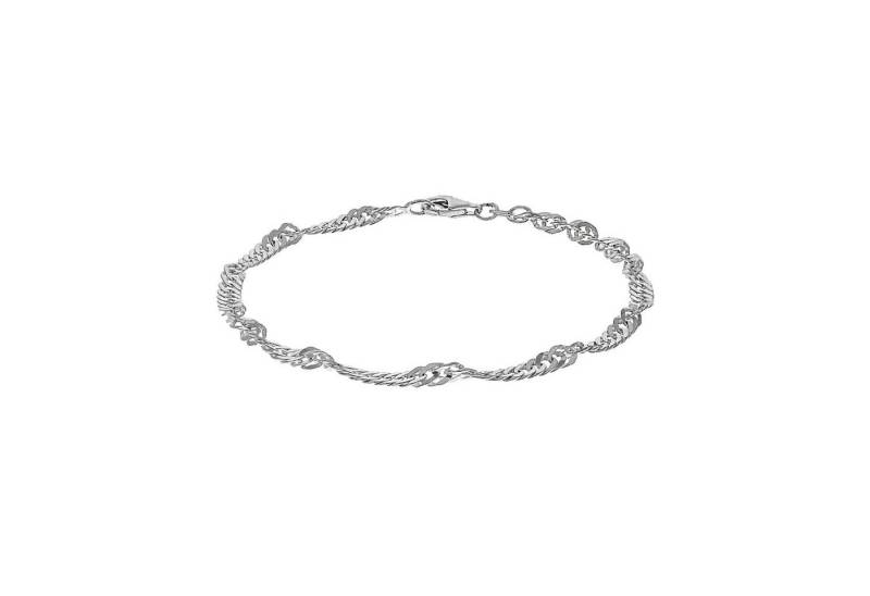 Vivance Armband 925/- Sterling Silber weiss Singapurkette 21 cm von Vivance