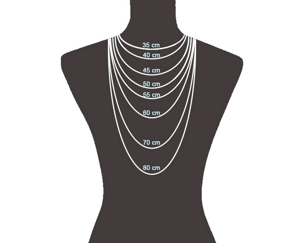 Vivance Collierkettchen 925/- Sterling Silber rhodiniert Erbskette 90 cm lang von Vivance