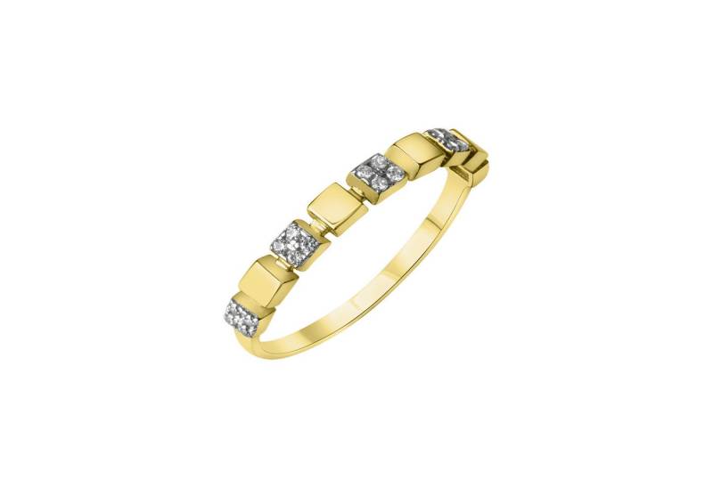 Vivance Fingerring 375/- Gelbgold bicolor Zirkonia von Vivance