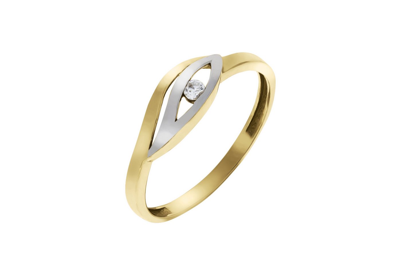 Vivance Fingerring 375/- Gelbgold bicolor Zirkonia von Vivance