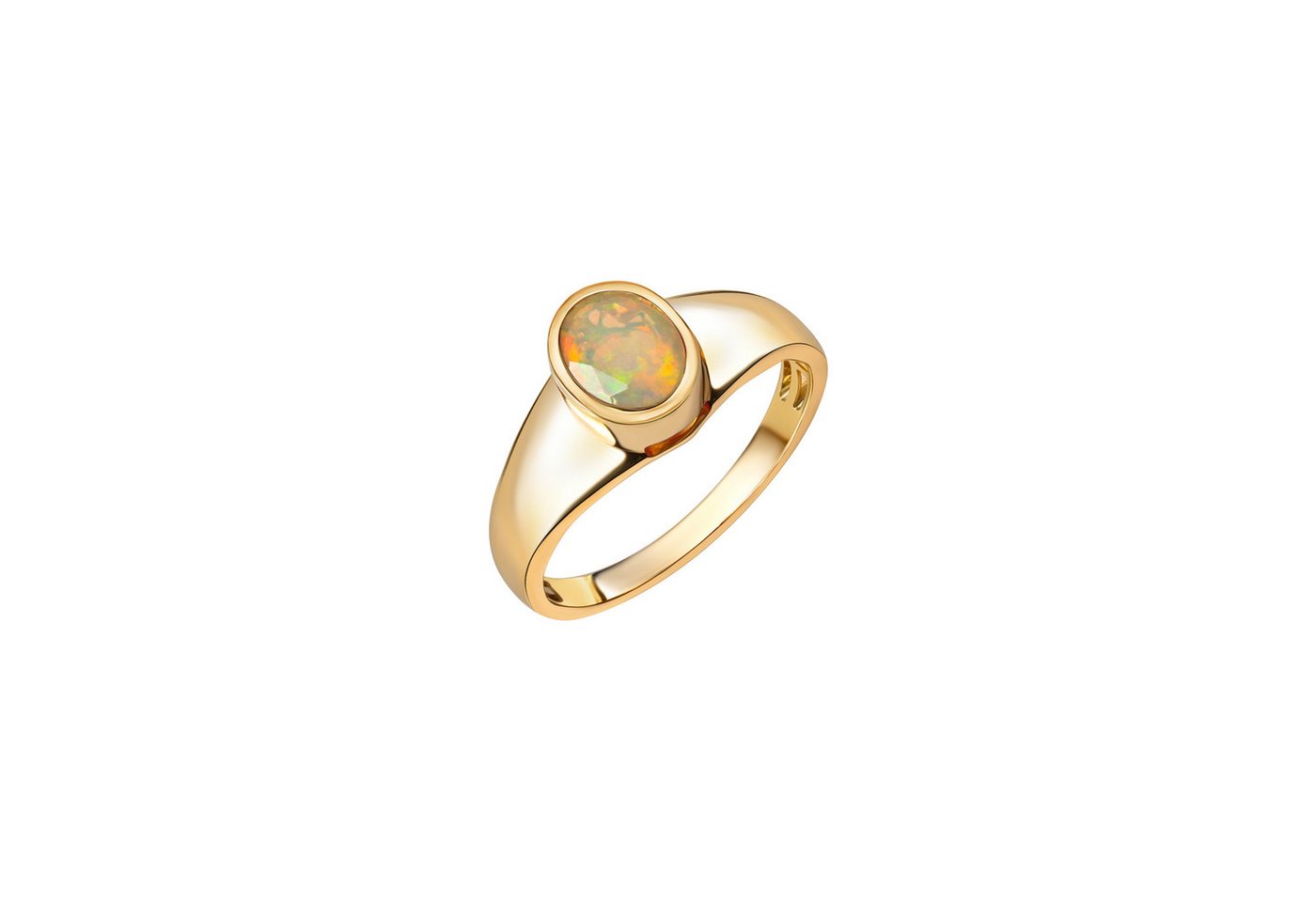 Vivance Fingerring 585/- Gelbgold glanz oval Opal von Vivance