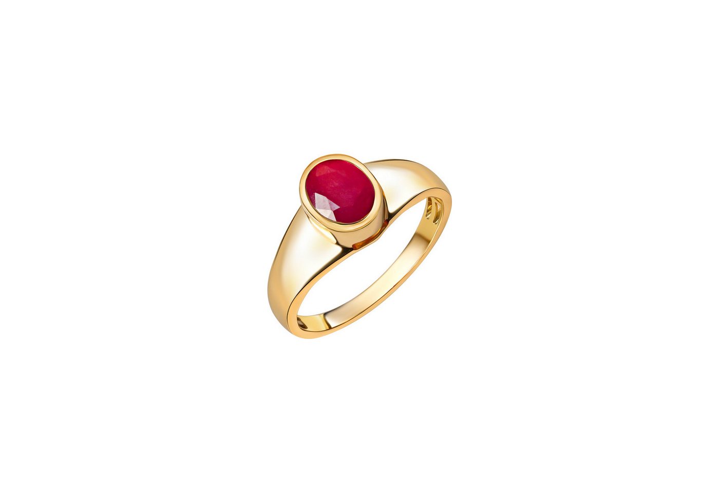 Vivance Fingerring 585/- Gelbgold glanz oval Rubin von Vivance