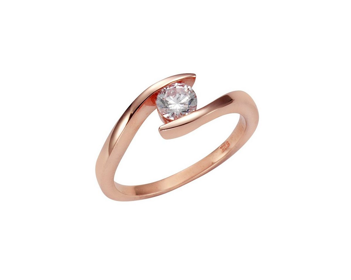 Vivance Fingerring 925 Silber rosé vergoldet Zirkonia von Vivance