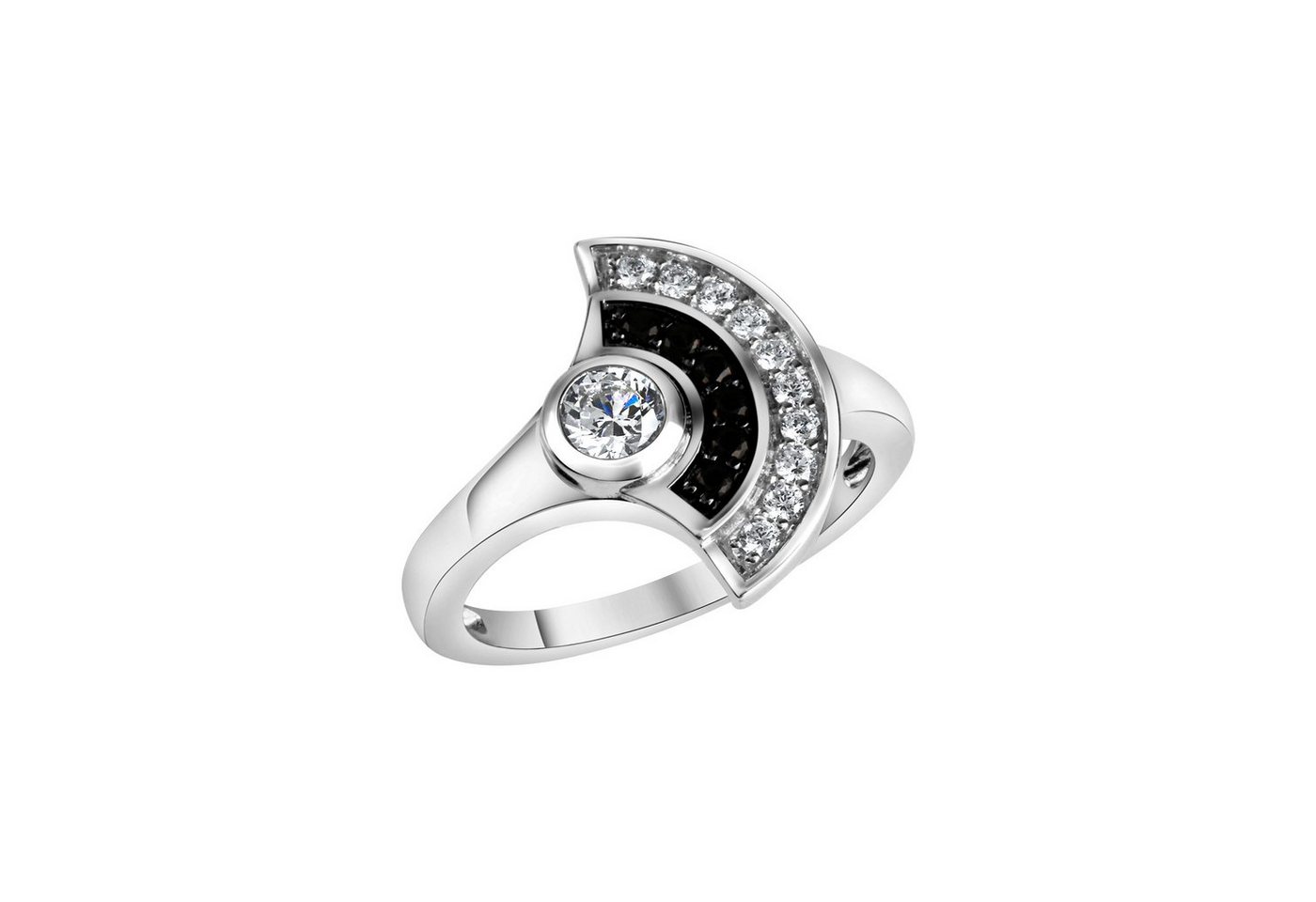 Vivance Fingerring 925-Sterling Silber rhodiniert Zirkonia von Vivance