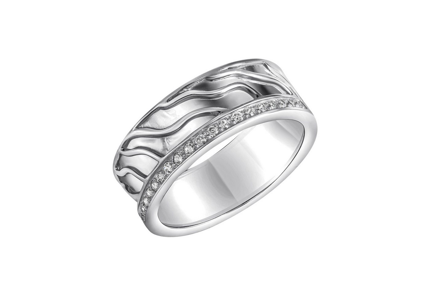 Vivance Fingerring 925-Sterling Silber rhodiniert Zirkonia von Vivance