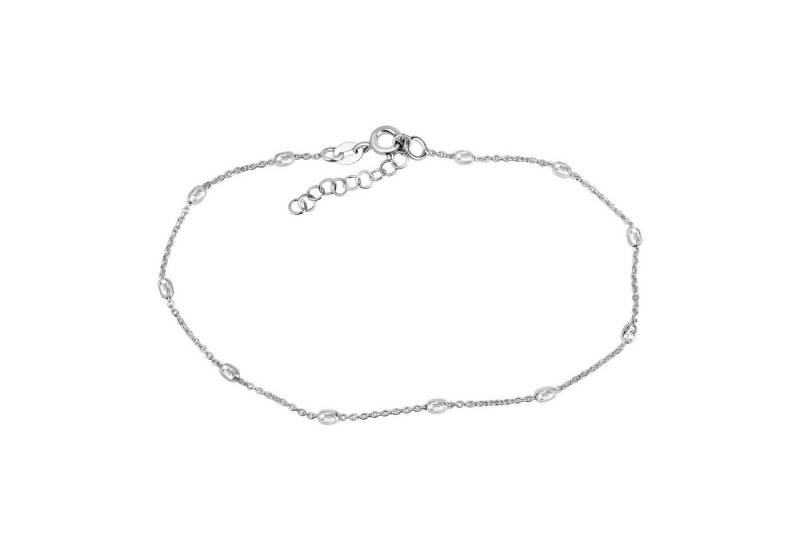 Vivance Fußkette 925/- Sterling Silber rhodiniert mit Walzen von Vivance