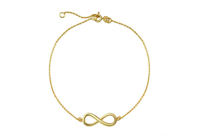 Vivance Fußkette 925/- Sterling Silber vergoldet Infinity von Vivance