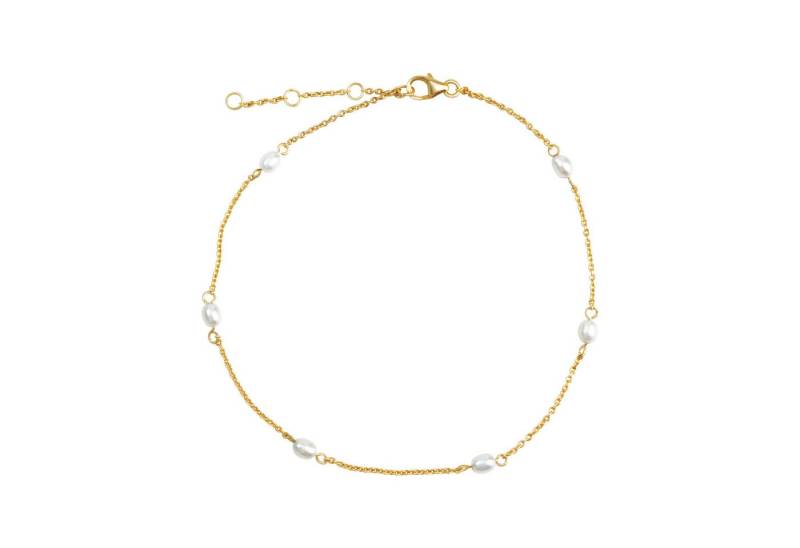 Vivance Fußkette 925/- Sterling Silber vergoldet Perlen von Vivance