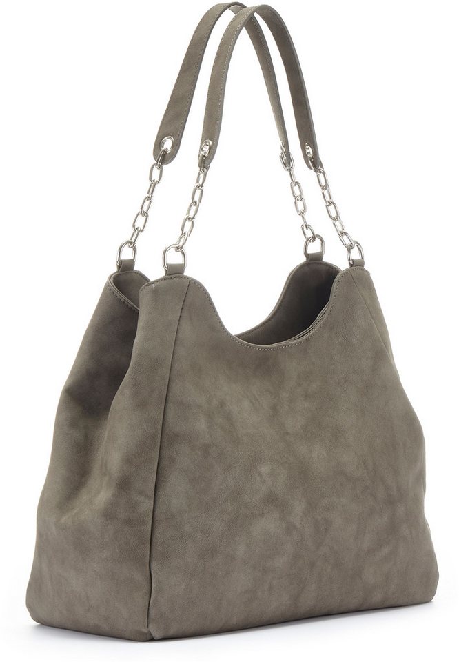 Vivance Henkeltasche Schultertasche, mit silberfarbenen Details, Damentasche, Shopper, Handtasche VEGAN von Vivance