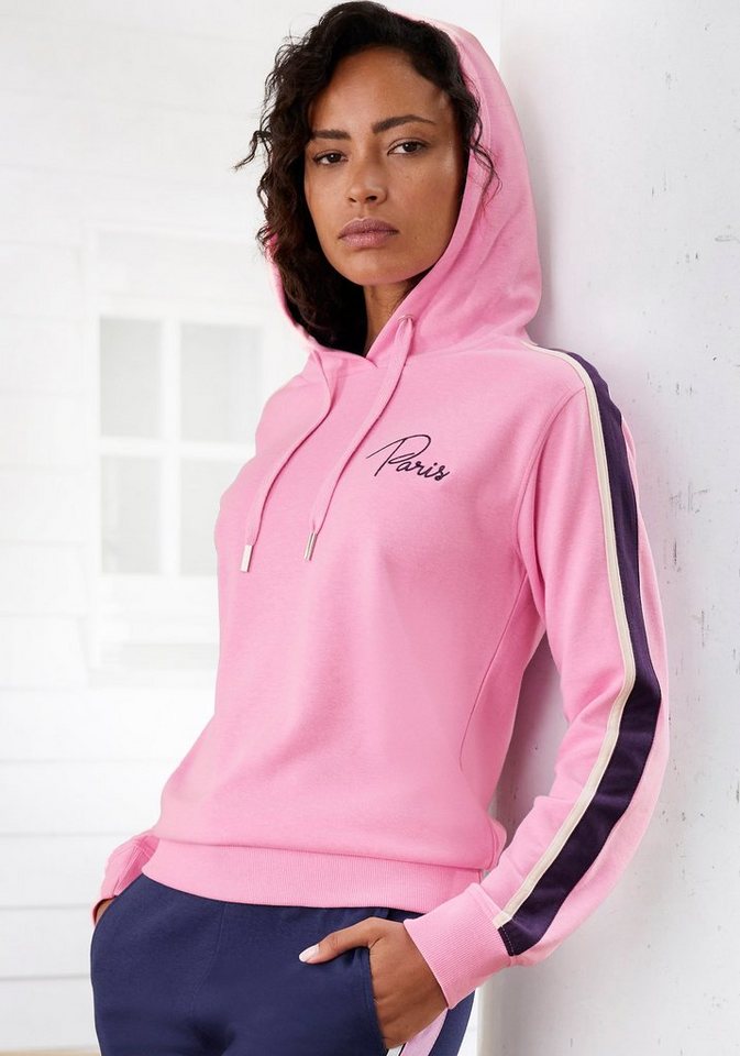 Vivance Hoodie (1-tlg) Hoodie mit Kontrast Einsätzen, Loungeanzug von Vivance