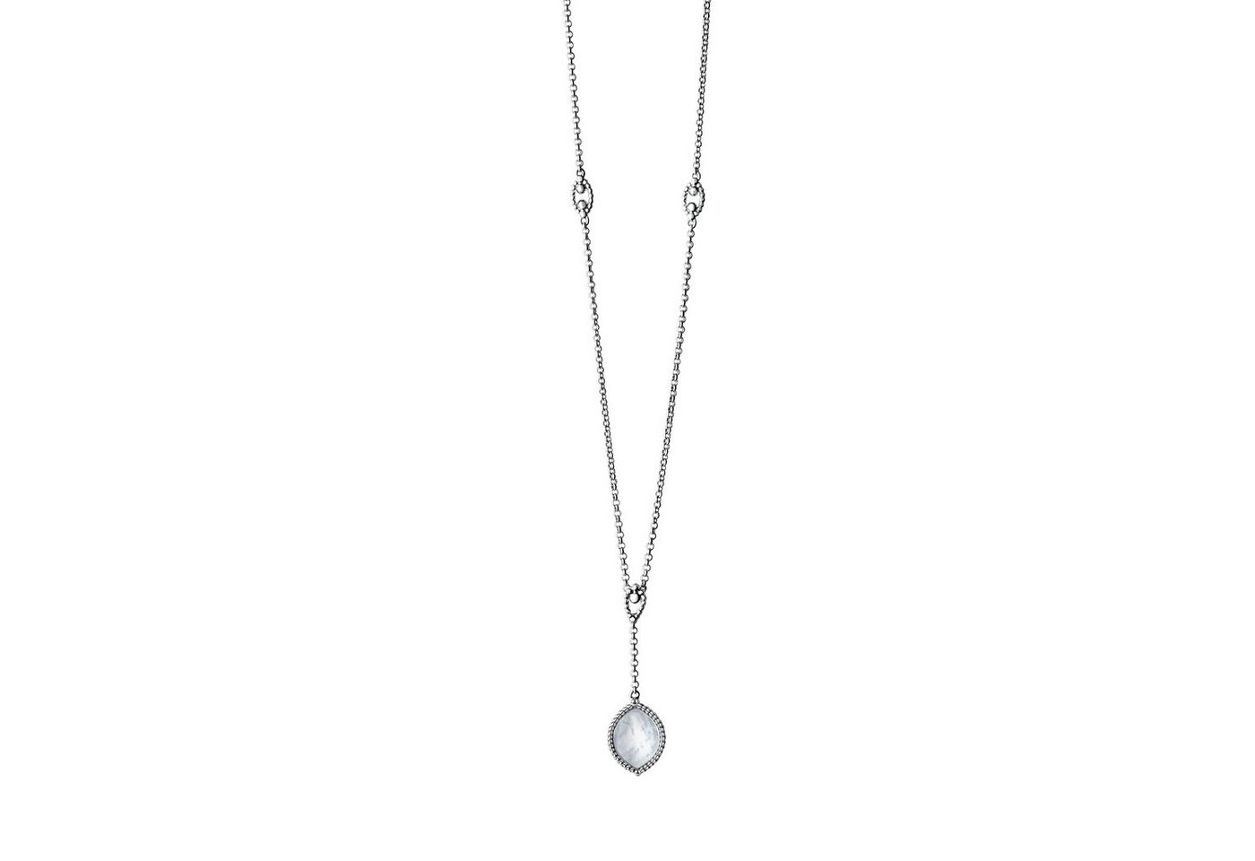 Vivance Kette mit Anhänger 925/- Sterling Silber rhodiniert Perlmutt von Vivance