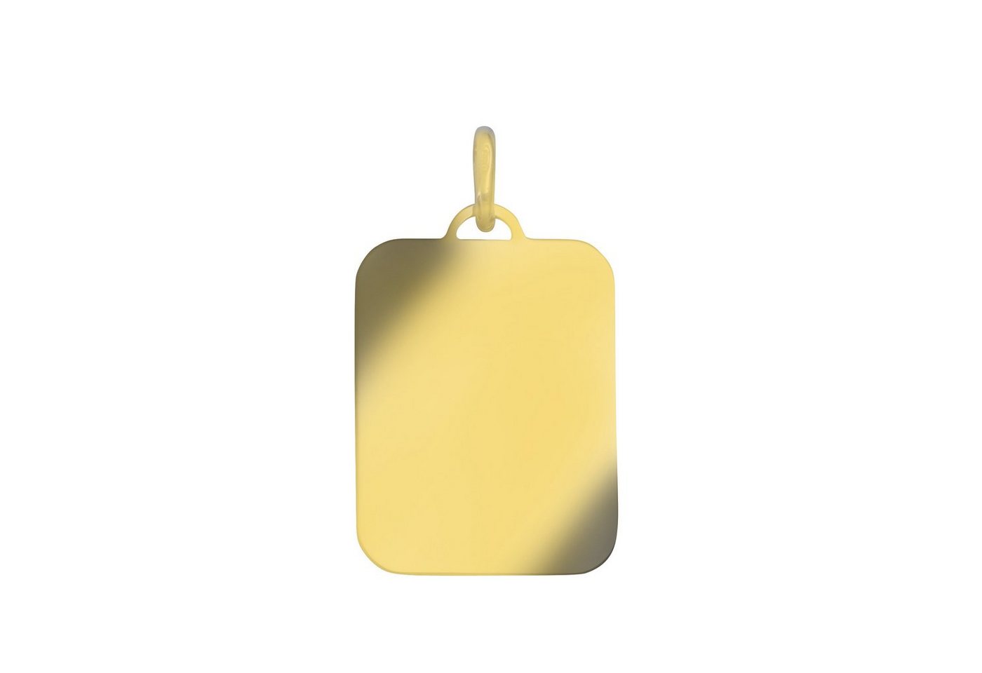 Vivance Kettenanhänger 585/- Gelbgold glanz/matt Goldplatte rechteckig 19x25 mm von Vivance