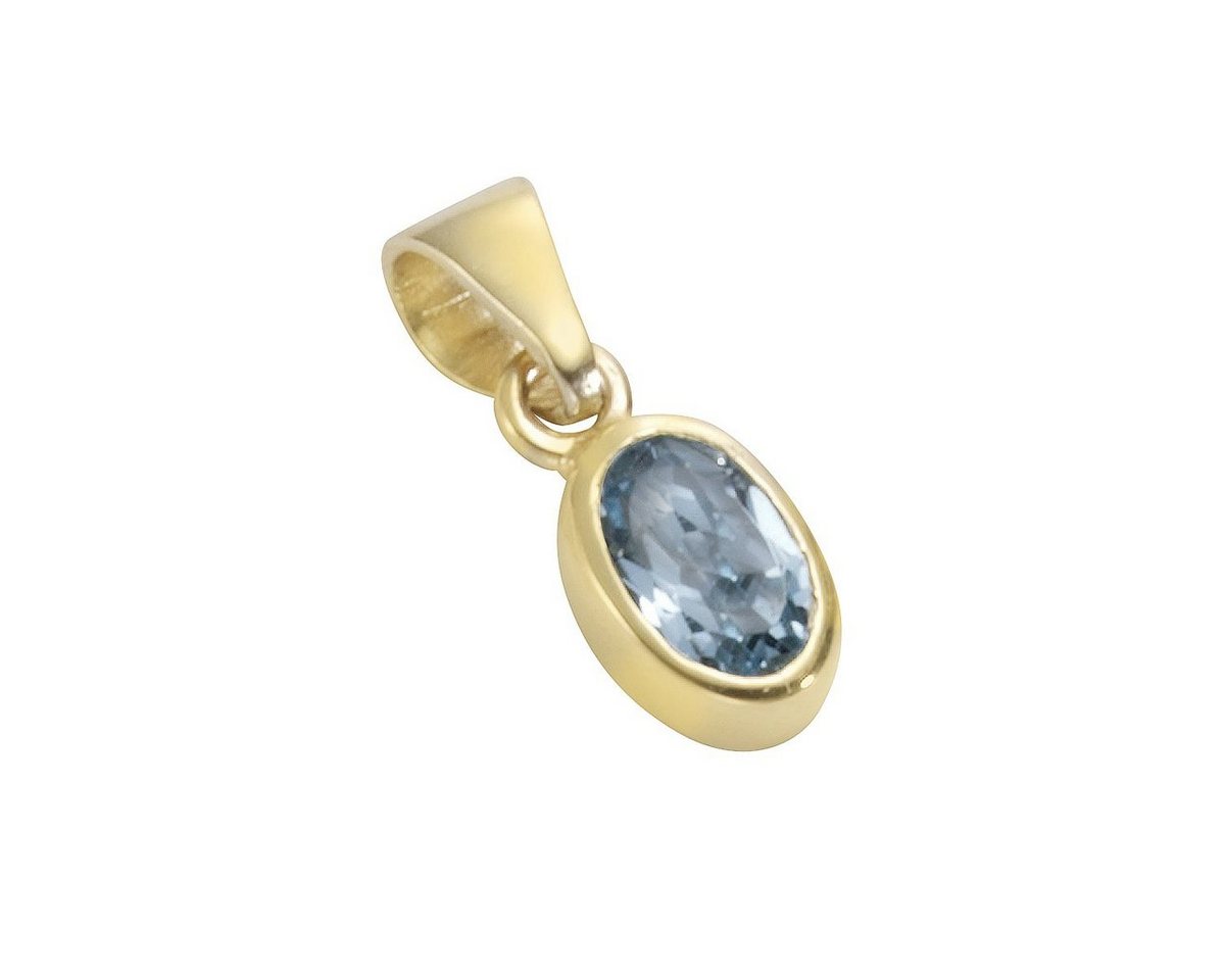 Vivance Kettenanhänger 585/- Gelbgold glanz Blautopas von Vivance