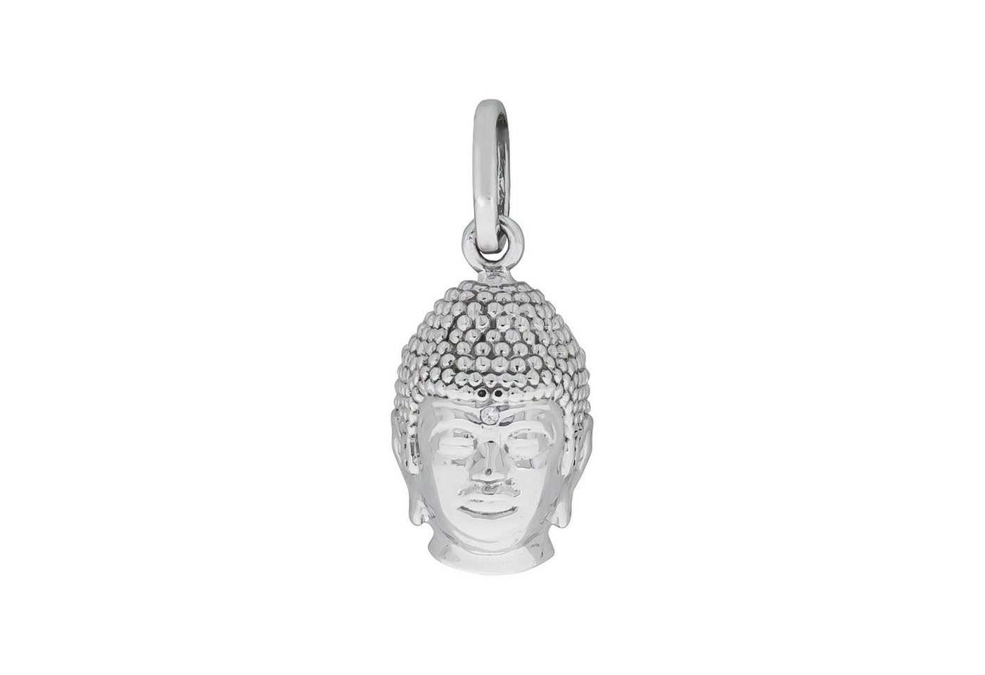 Vivance Kettenanhänger 925/- Sterling Silber rhodiniert Buddah-Kopf Zirkonia von Vivance