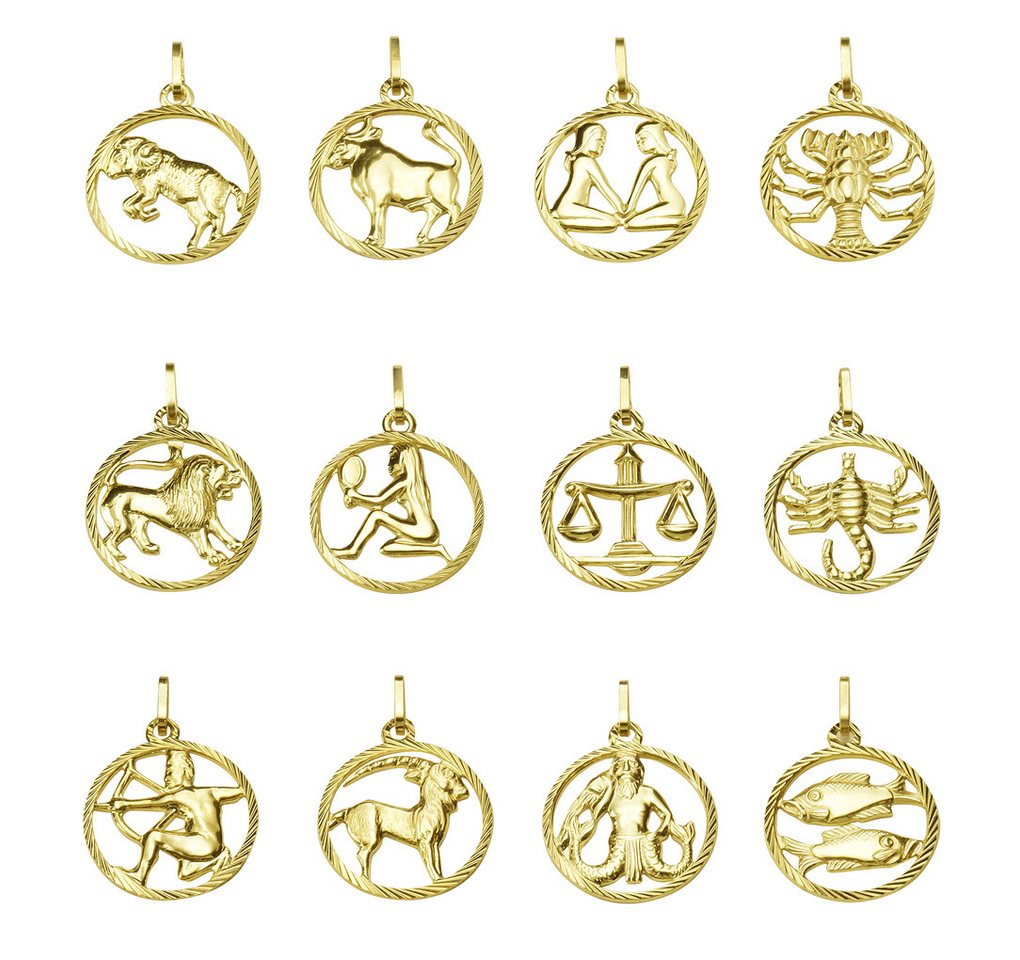 Vivance Kettenanhänger 925/- Sterling Silber vergoldet Sternzeichen Stier von Vivance