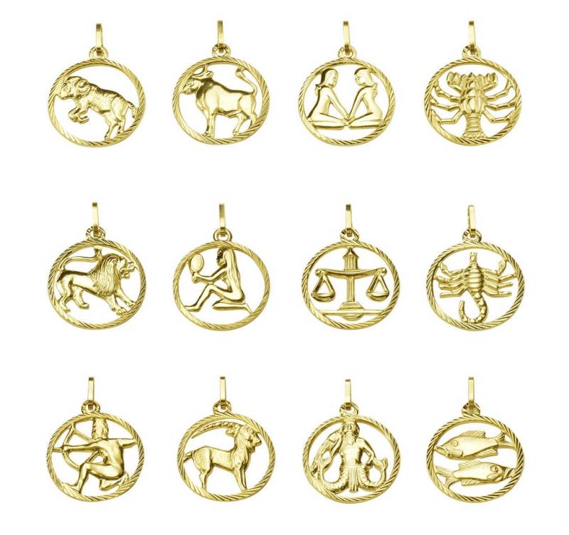 Vivance Kettenanhänger 925/- Sterling Silber vergoldet Sternzeichen Stier von Vivance