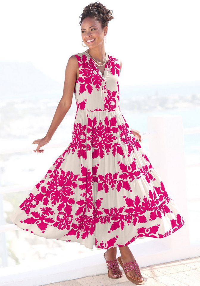 Vivance Maxikleid mit Volants, Sommerkleid von Vivance