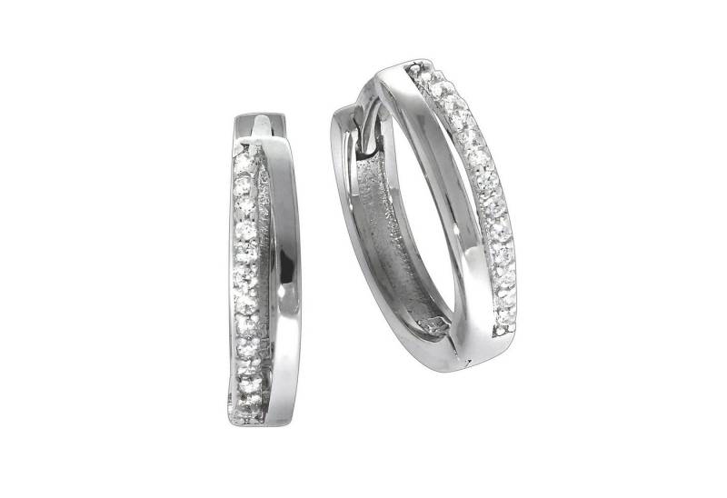 Vivance Paar Creolen 925 Silber Zirkonia rhodiniert von Vivance