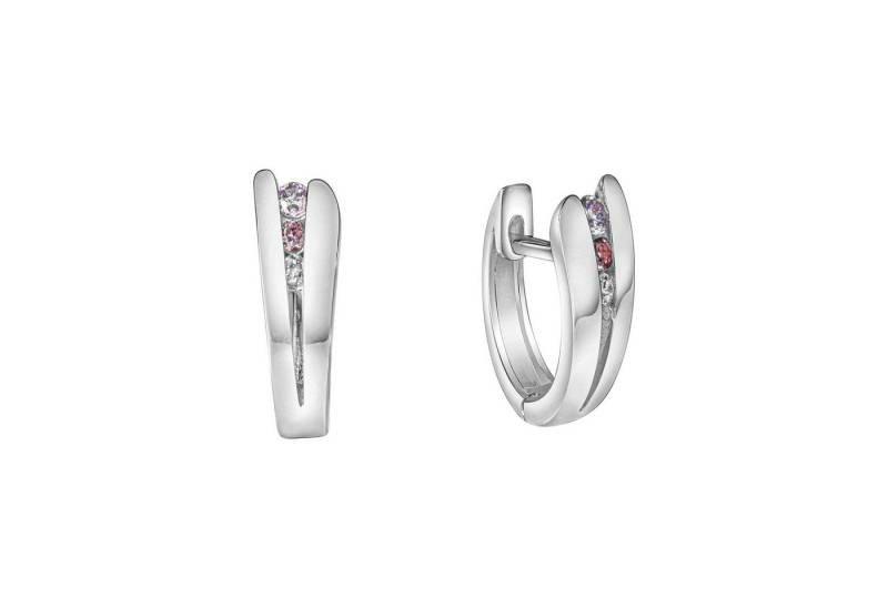 Vivance Paar Creolen 925-Sterling Silber rhodiniert Zirkonia von Vivance