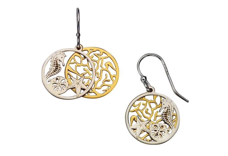 Vivance Paar Ohrhänger Silber 925 zweifarbig maritimes Motiv von Vivance