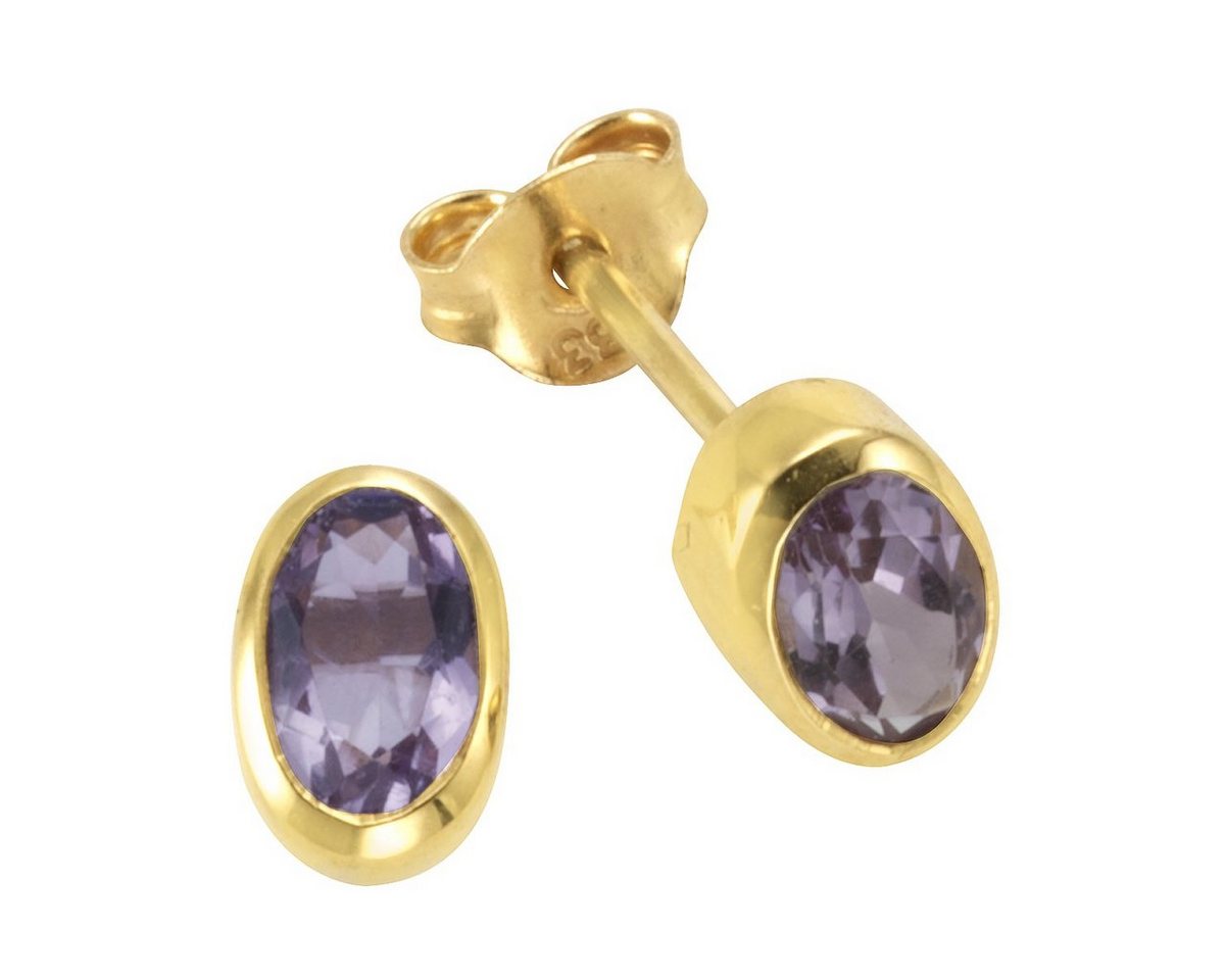 Vivance Paar Ohrstecker 333/- Gelbgold mit Amethyst von Vivance