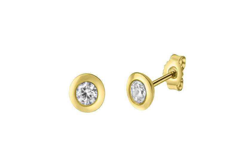 Vivance Paar Ohrstecker 375/- Gelbgold glanz Zirkonia von Vivance