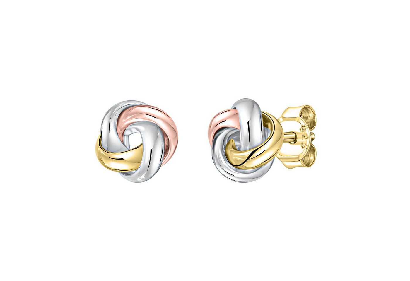 Vivance Paar Ohrstecker 375/- Gelbgold tricolor von Vivance