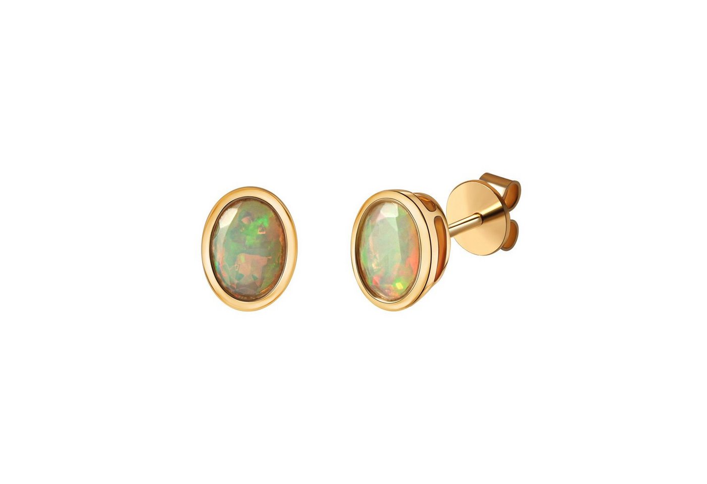 Vivance Paar Ohrstecker 585/- Gelbgold glanz oval Opal von Vivance