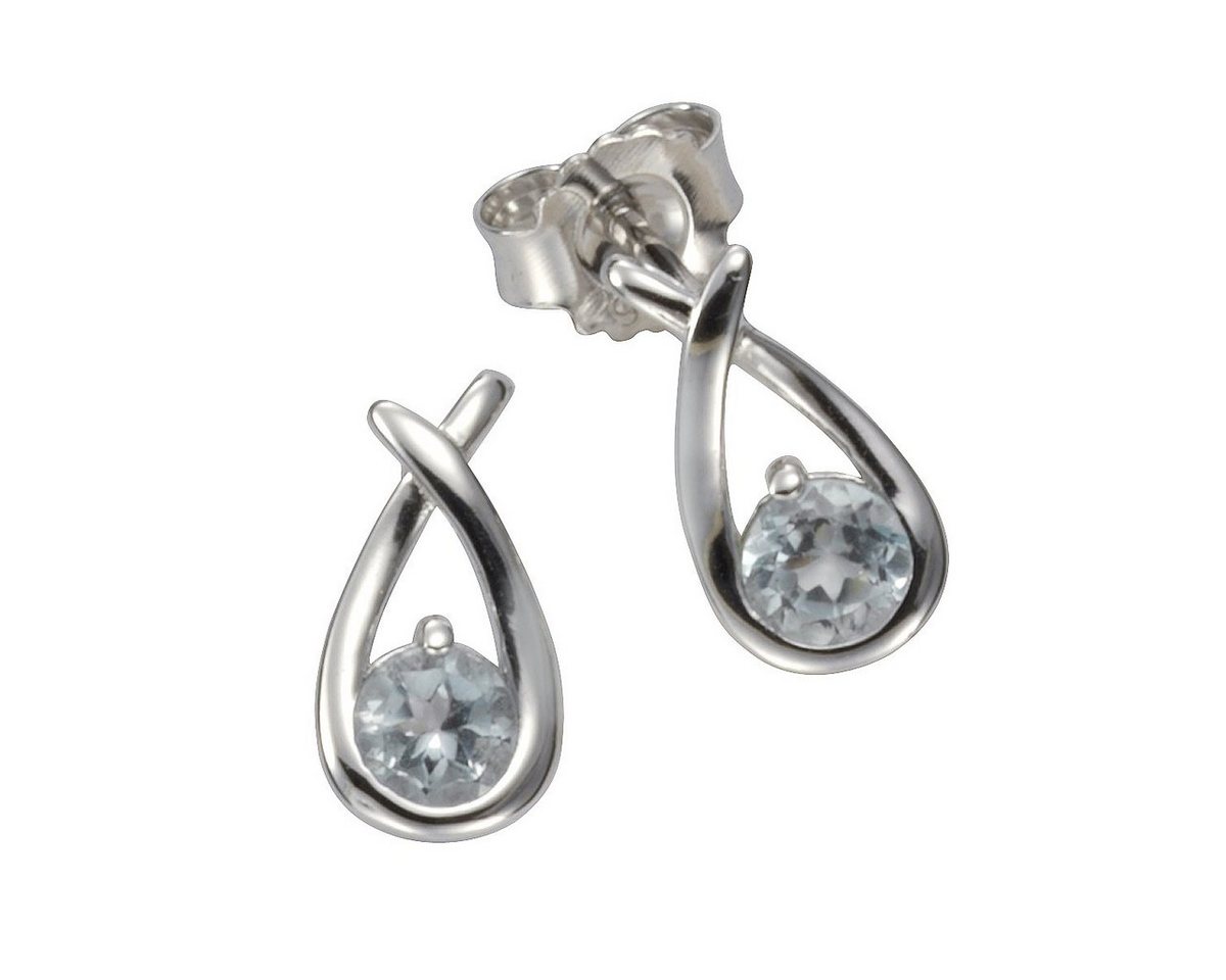 Vivance Paar Ohrstecker 925/- Sterling Silber 2x Blautopas von Vivance