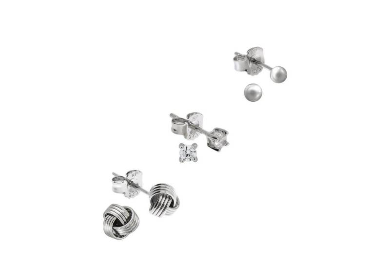 Vivance Paar Ohrstecker 925 Silber rhodiniert Set von Vivance