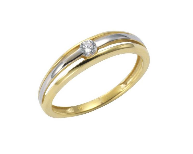 Vivance Fingerring 333/- Gold bicolor Zirkonia von Vivance