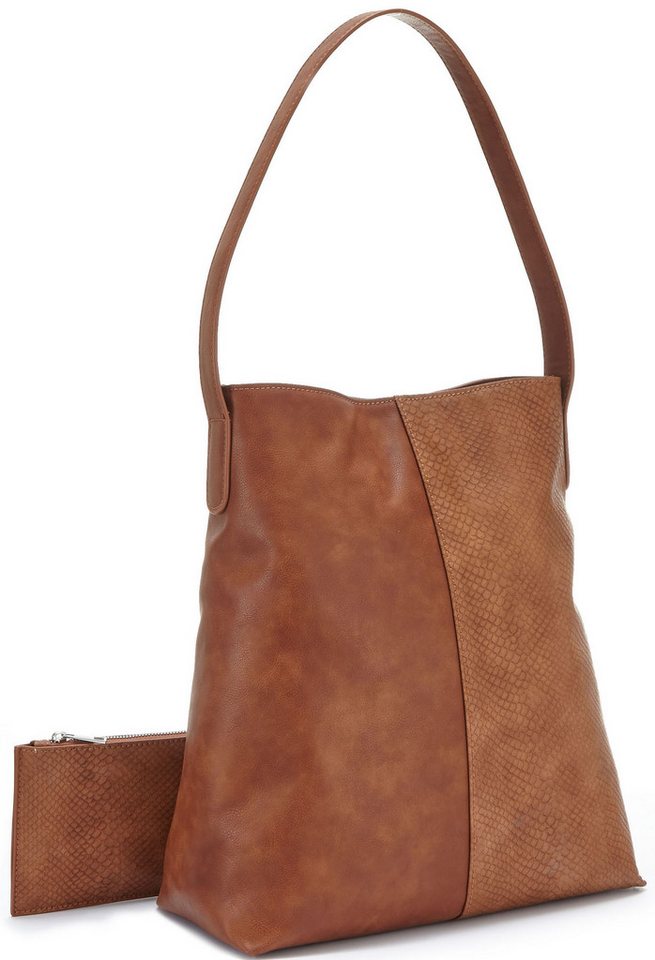 Vivance Shopper Schultertasche (2-tlg), mit kleiner Innentasche, Handtasche, Damentasche VEGAN von Vivance