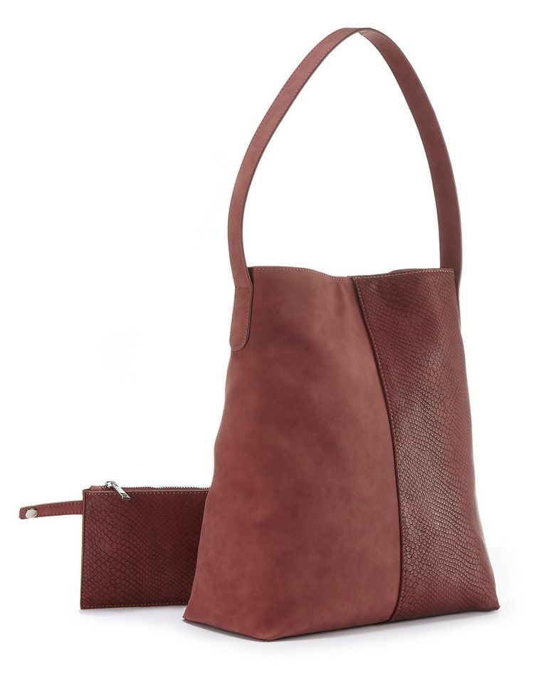 Vivance Shopper Schultertasche (2-tlg), mit kleiner Innentasche, Handtasche, Damentasche VEGAN von Vivance