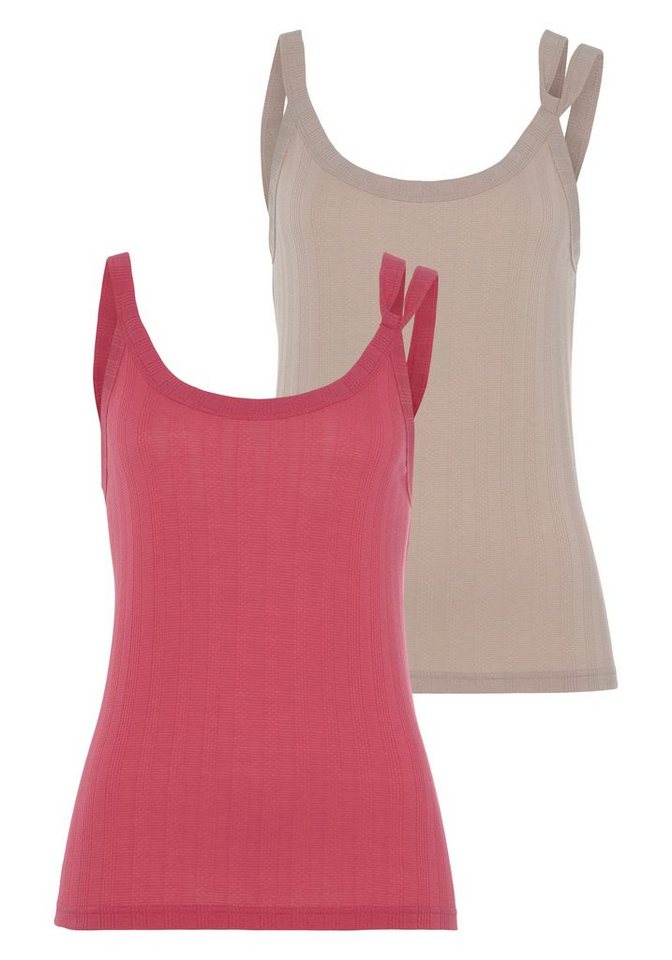 Vivance Spaghettitop (2er-Pack) mit besonderer Struktur von Vivance